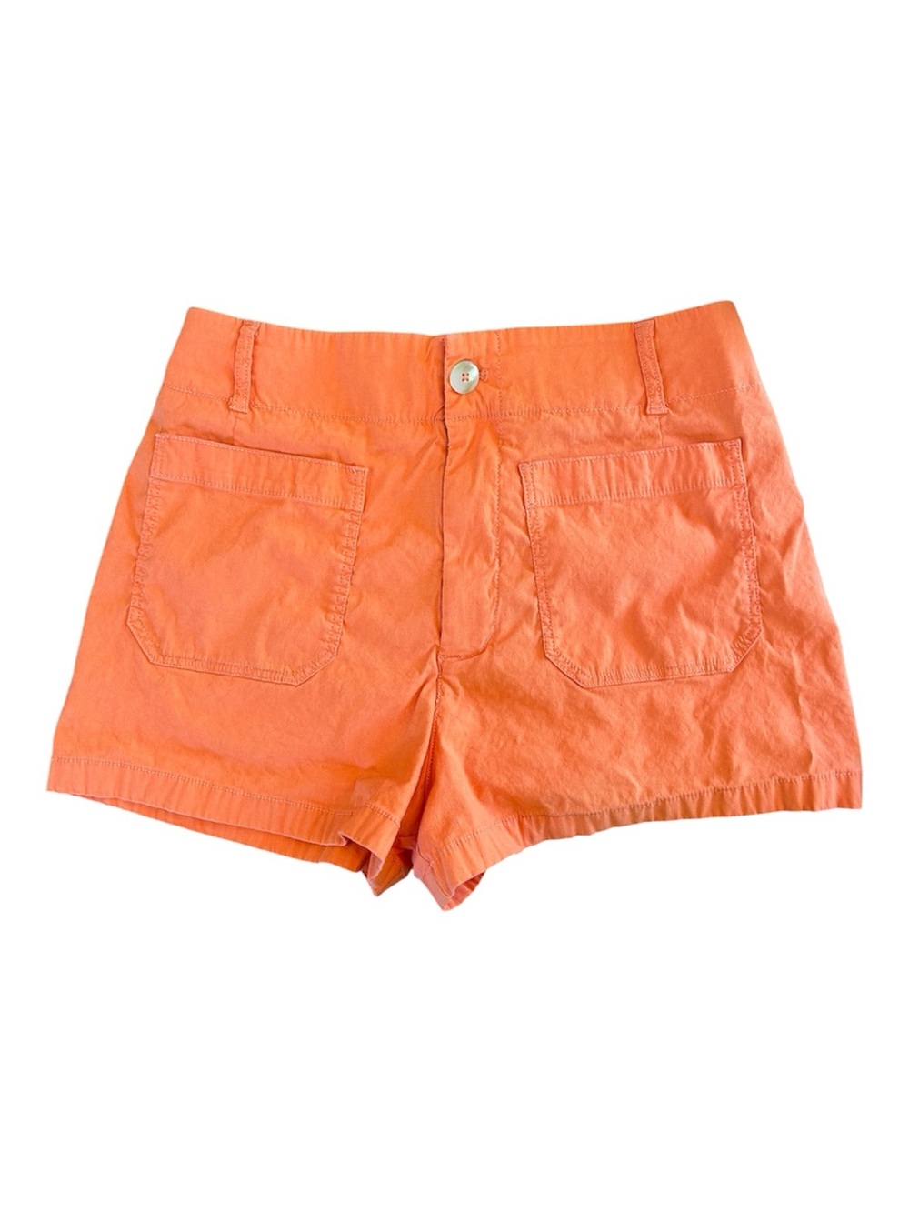 Maeve Linen Blend Shorts Anthropologie High Rise Coral Coastal Euro Summer 30